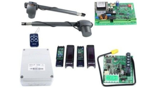 Zestaw Faac G-BAT 400 napęd do bramy dwuskrzydłowej