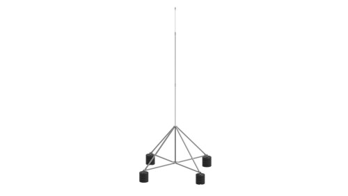 Maszt izolowany na czworonogu do zwodów poziomych wysokich 6m aluminium/ocynk ogniowy 65.6 AL/OG IZ 4P CZ 65346092