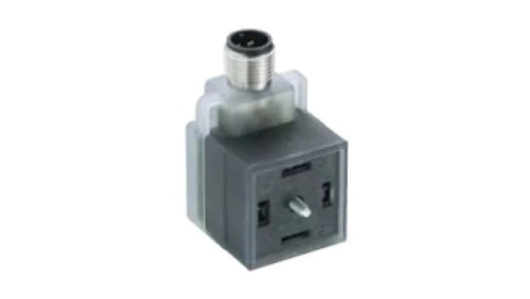 Adapter złącza zaworowego DIN EN 175301-803 typ A ze złączem M8 męskim ze wskaźnikiem LED VAD 1A-1-3-M8-3