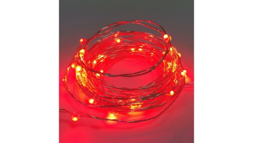 Lampki led zewnętrzne ŁEZKI 12V 5m 50LED czerwone IP65