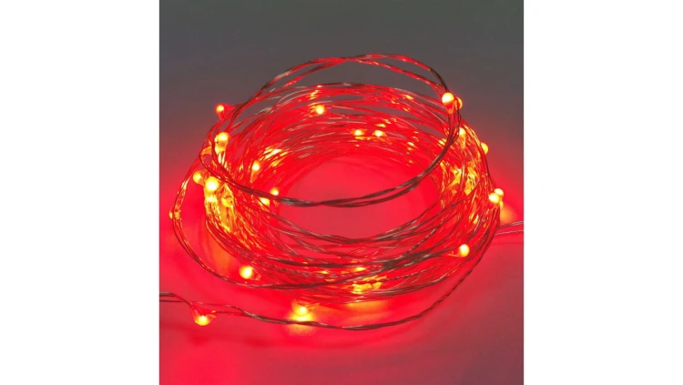 Lampki led zewnętrzne ŁEZKI 12V 5m 50LED czerwone IP65