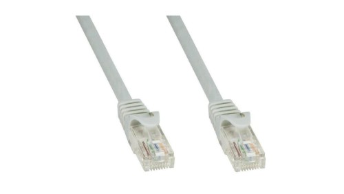 Patch cord Cat6 UTP 0,5m szary CCA