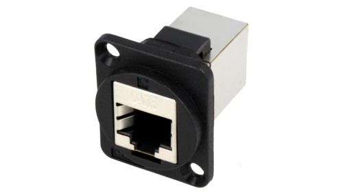 Łącznik FT RJ45 8p8c Kat 6 ekranowane 19x24mm plastik CP30222S