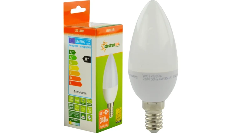 Żarówka świeczka LED E14 4W 320lm 3000K