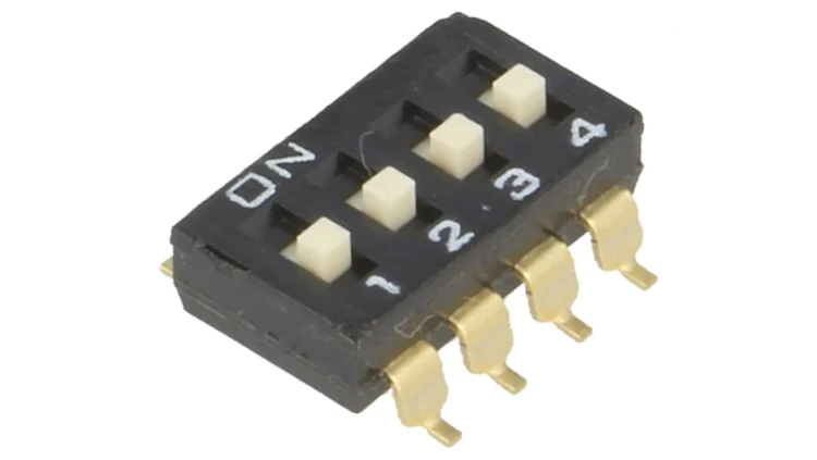 Przełącznik DIP-SWITCH Ilość sekcji 4 ON-OFF 0,025A/24VDC A6S-4104-H