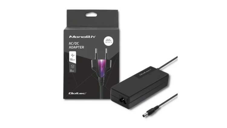 Qoltec Zasilacz desktopowy 72W 24V 3A 5.5*2.5 + kabel zasilający