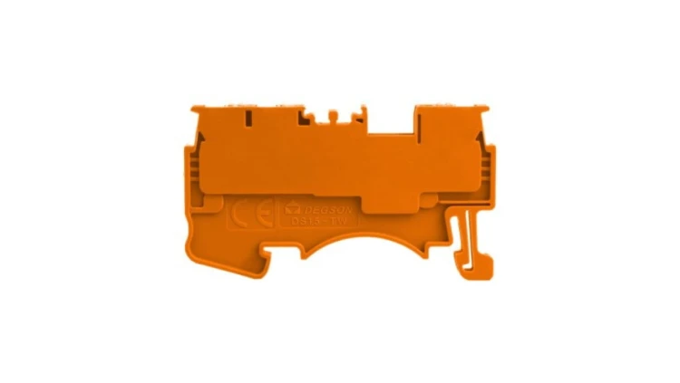 Złączka szynowa 1,5mm2 1P 3-przewodowa zacisk push-in pomarańczowa
