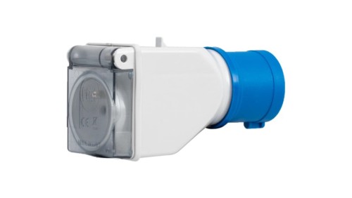 Adapter kempingowy wtyk 16A 3p przemysłowy, gniazdo tablicowe 230V IP44 73109.