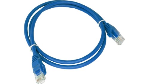 Patch-cord U/UTP kat.6 PVC 5.0m niebieski KKU6NIE5