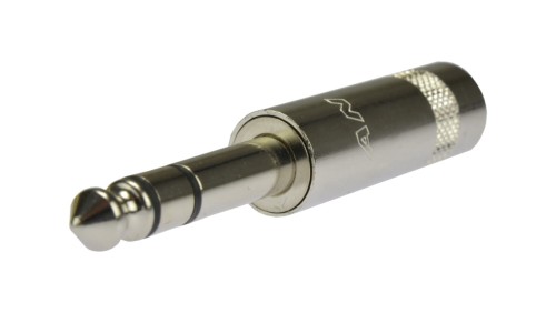 REAN Wtyk instrumentalny Jack 6,3mm Stereo na kabel do 6,0mm niklowany NYS202
