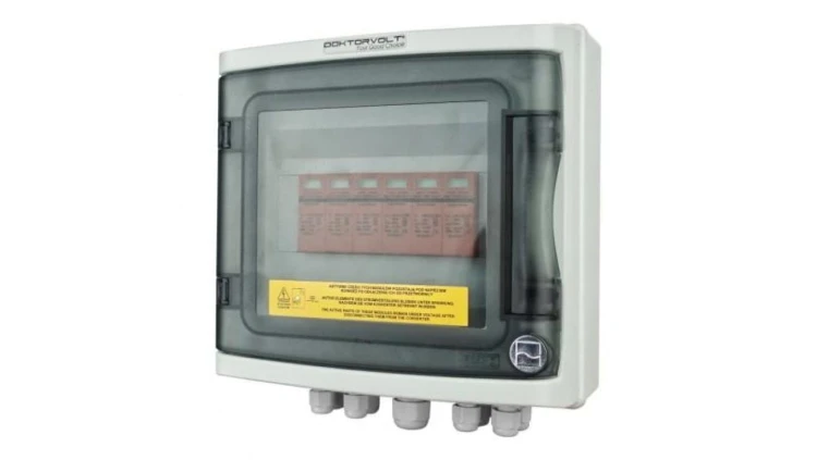 Rozdzielnica PV Fotowoltaiczna Solarna 2-Stringowa DC 1000V T1 T2 PG Doktorvolt 4463