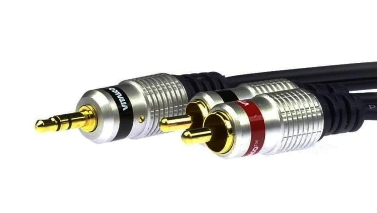VITALCO JKD10 Kabel Audio AUX mini Jack 3,5mm Stereo (wtyk) / 2x RCA Cinch (wtyk) 5m