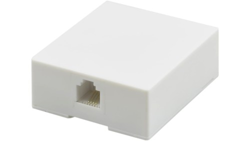 Gniazdo telefoniczne 1xRJ11 6P4C natynkowe