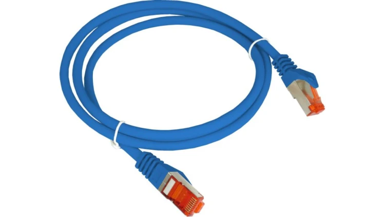 Patch-cord F/UTP kat.6 PVC 1.0m niebieski KKS6NIE1.0