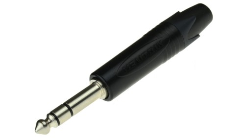 NEUTRIK Wtyk instrumentalny Jack 6,3mm Stereo na kabel do 7,0mm niklowany czarny NP3X-BAG