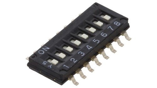 Przełącznik DIP-SWITCH Ilość sekcji 8 ON-OFF 0,025A/24VDC A6H-8101
