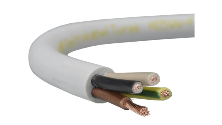 Przewód prądowy H05VV-F / OWY 500V 4x4 warsztatowy biały linka Elektrokabel /100m/