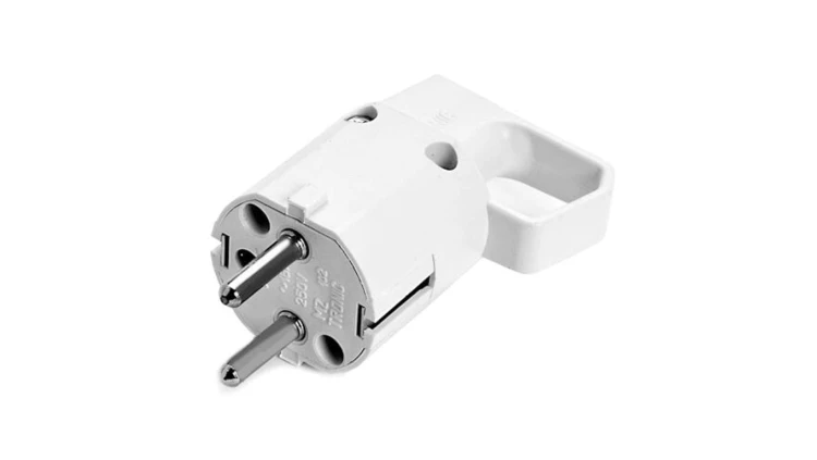 Wtyczka z uchwytem i uziemieniem 16A 250V biała 325-01