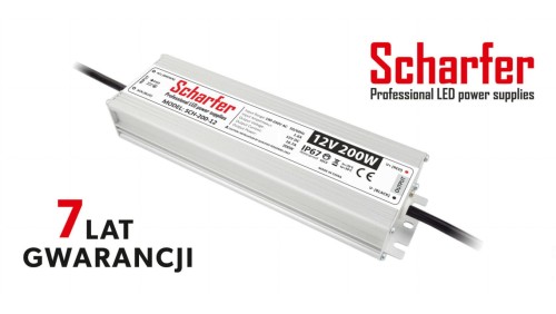 Zasilacz led hermetyczny 12V 200W Scharfer 7Y