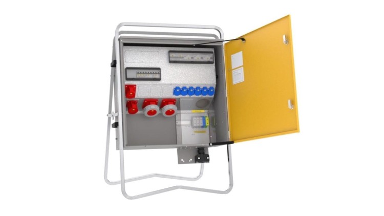 Rozdzielnica budowlana elBOX-XL Z125-021106 IP44 zaciski 5x95 mm, gn. 6xGK 230V 16A, 1xCEE 16A, 1xCEE 32A, 2xCEE 63A, 3xRCCB