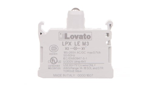 Oprawka z LED zielona 185-265V AC/DC LPXLEM3