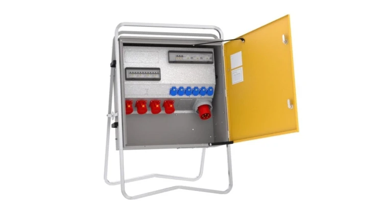 Rozdzielnica budowlana elBOX-XL W125-004006 IP44 wtyk CEE 125A-5P gniazda: 6xGK 230V 16A 4xCEE 32A 3xRCCB 6kA 75551012
