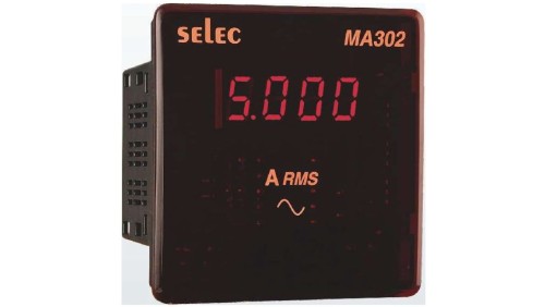 Amperomierz 1-fazowy 0-5A 230V AC MA302-CU