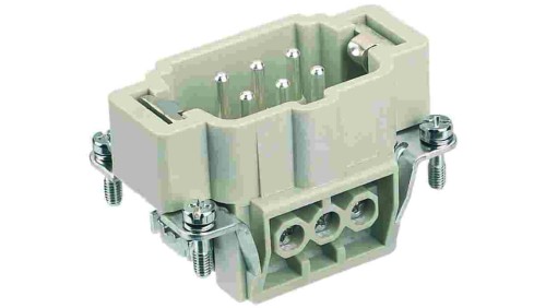 Złącze HAN prostokątne męskie 6-PIN 16A 90V 9360062601