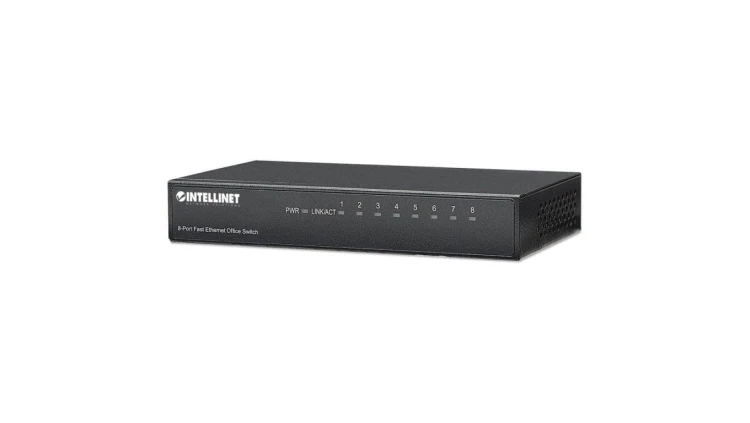 Switch Ethernet 8x 10/100Mbps RJ45 Desktop Metalowy