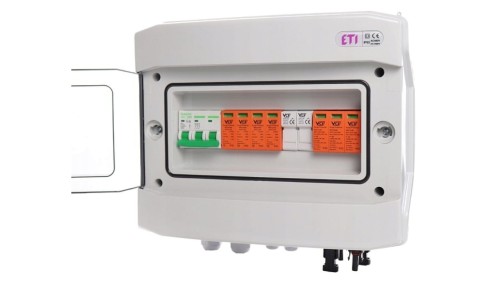 Rozdzielnica hermetyczna PV 1000V DC/AC 1 stringi z zabezpieczeniem B16 skrzynka fotowoltaiczna + wkładki topikowe gPV 10x38