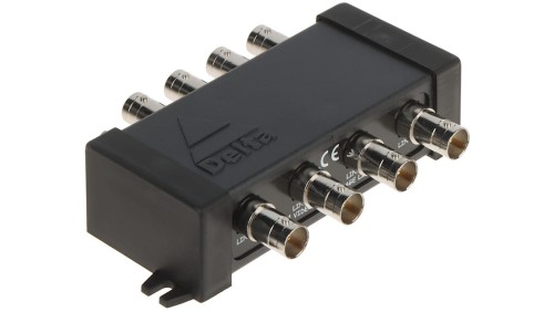 Ogranicznik przepięć 4-kanałowy systemu CCTV AHD, HD-CVI, HD-TVI, CVBS, PAL max. 5kA OPV-4