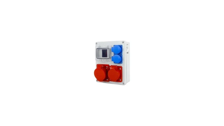 Rozdzielnica siłowa n/t 1x16A 5P 1x32A 5P 2x230V 4-mod. 240x190x86mm NBOX-4M.1