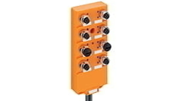 Koncentrator aktuator/sensor z wskaźnikami LED 8-portów gniazda M12 5-polowy 2 sygnały na gniazdo ASBV 8/LED 5-242/5 M
