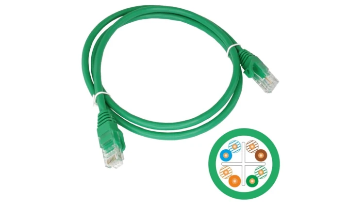 Patchcord UTP kat.6 kabel sieciowy LAN 2x RJ45 linka zielony 2m Alantec