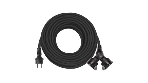 Przedłużacz 2 gniazda 20m 3× 15mm guma P0603