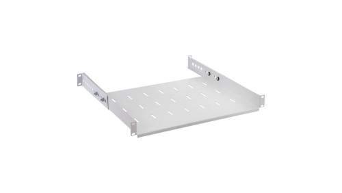 Półka regulowana do szafy RACK 19 cali 1U 350mm szara