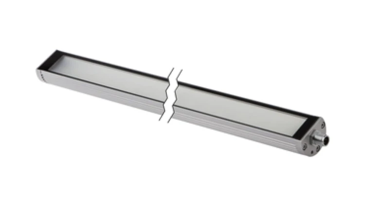 Oświetlenie maszynowe LED fi40mm dł: 365mm białe światło 16W 2200lx 5500K 22-26VDC -30-40stC złącze M12 4-PIN IP67 EM410122