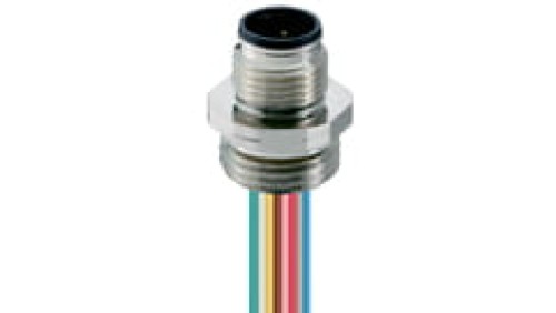 Złącze panelowe M12 4-polowe, męskie, M12 do montażu przedniego PG9 RSF 4/0,5 M