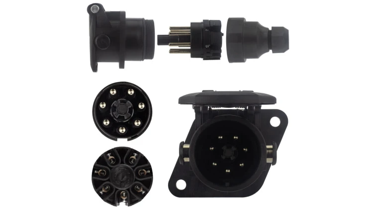 Gniazdo naczepowe do systemu EBS/ABS 7-pin 24V skręcane