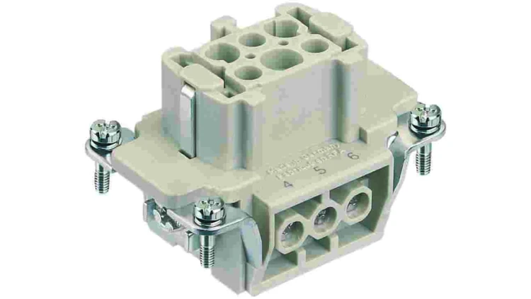 Złącze HAN prostokątne żeńskie 6-PIN 16A 90V 9360062701