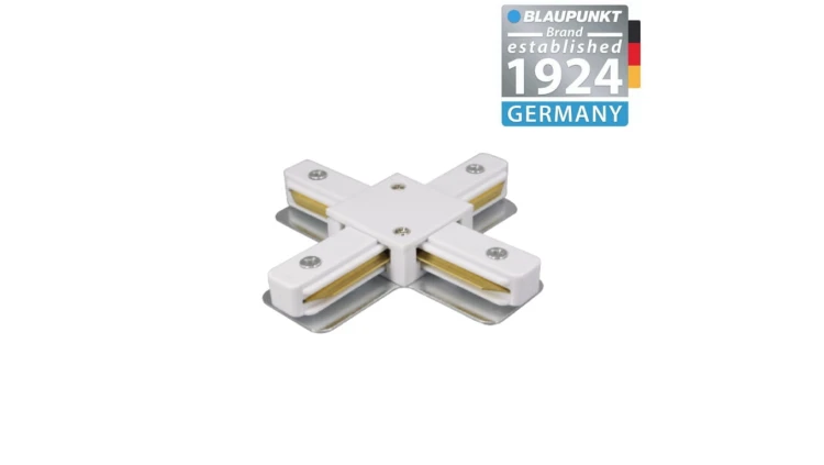 Blaupunkt Konektor do szyn 1-fazowych Krzyżowy X biały, BLAUPUNKT-KX1W