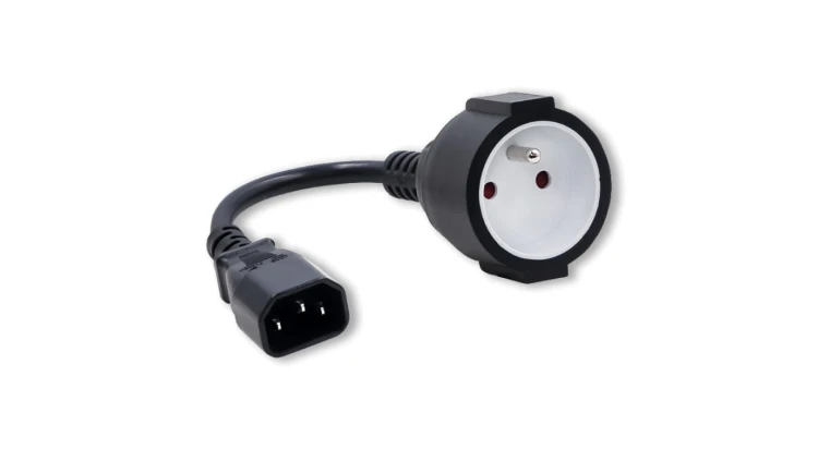 Qoltec Adapter IEC 320 C14/ FRENCH 0.15m