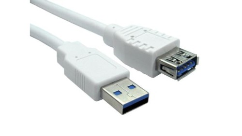 Przedłużacz USB, dł. 1.8m, kolor: Biały