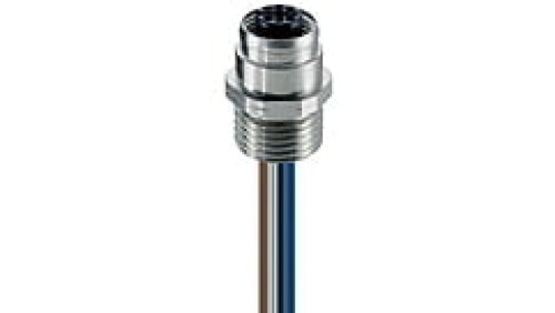 Złącze panelowe 3-polowe łączone FIXCON/M12 złącze żeńskie do montażu przedniego przewód złożony RKFM 4-3/0,5 M