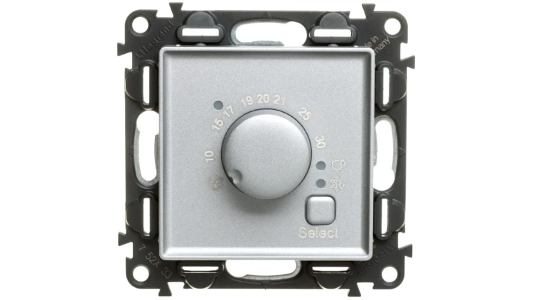 VALENA LIFE Termostat pokojowy aluminium 752333