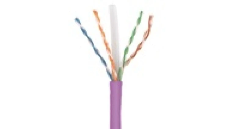 Kabel U/UTP PowerCat 6, 4 pary, LSZH, klasa Dca-s2,d2,a1 wg. 13501-6, Fioletowy CAA-00325/500m/