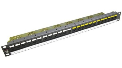 Panel 19-calowy 24xRJ45 DG+, 568A/B, UTP, PowerCat 6, 1U, Grafitowy PID-00141