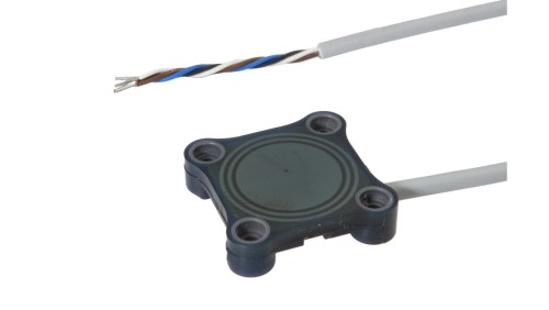 Czujnik pojemnościowy 8x34x34mm zabudowany Sn: 10mm 10-35VDC PNP NO kabel 2m IP67 KBQC0100