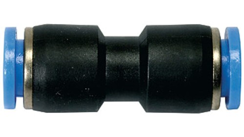 Złączka pneumatyczna wtykowa prosta przelotowa do węża fi 6 mm, tworzywo sztuczne