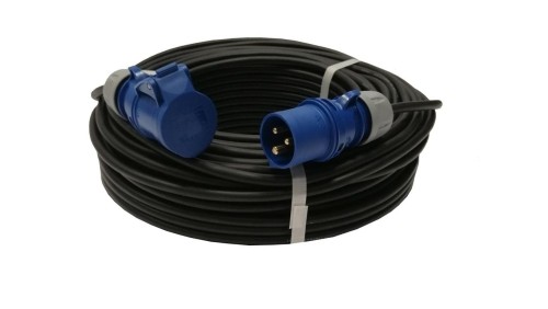 Przedłużacz kempingowy elCORD CEE 16A-3 230V IP44 40m H07RN-F 3G1,5 (gumowy OPD) z wt. i gn. CEE 16A-3P 30J25400
